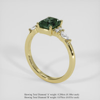 1.52 Ct. Bluish Green Sapphire Ring, 14K Yellow Gold 2