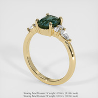 1.54 Ct. Sapphire Ring, 14K Yellow Gold 2