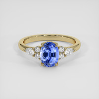 1.93 Ct. Blue Sapphire Ring, 14K Yellow Gold 1