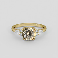1.77 Ct. Brown Sapphire Ring, 14K Yellow Gold 1