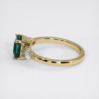 1.58 Ct. Greenish Blue Sapphire Ring, 14K Yellow Gold 4