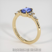 1.07 Ct. Blue Sapphire Ring, 14K Yellow Gold 2