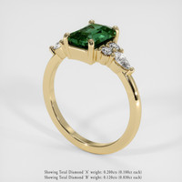 1.74 Ct. Green Sapphire Ring, 14K Yellow Gold 2