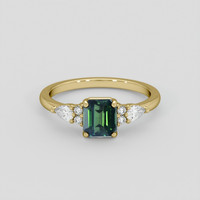 1.41 Ct. Green Sapphire Ring, 14K Yellow Gold 1