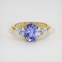 2.57 Ct. Violet Sapphire Ring, 14K Yellow Gold 1