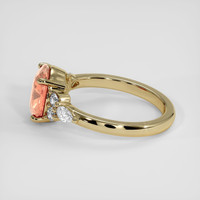 3.00 Ct. Padparadscha Sapphire Ring, 14K Yellow Gold 4