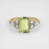 2.02 Ct. Green Sapphire Ring, 14K Yellow Gold 1