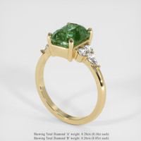 4.18 Ct. Bluish Green Sapphire Ring, 14K Yellow Gold 2