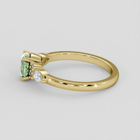 0.93 Ct. Green Sapphire Ring, 14K Yellow Gold 4
