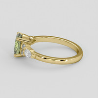 1.50 Ct. Yellowish Green Sapphire Ring, 14K Yellow Gold 4