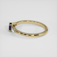 0.57 Ct. Blue Sapphire Ring, 18K Yellow Gold 4