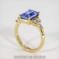 3.04 Ct. Blue Sapphire Ring, 18K Yellow Gold 2
