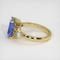 3.04 Ct. Blue Sapphire Ring, 18K Yellow Gold 4