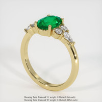 1.21 Ct. Emerald Ring, 18K Yellow Gold 2