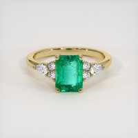 1.61 Ct. Emerald Ring, 18K Yellow Gold 1