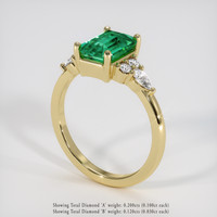 1.61 Ct. Emerald Ring, 18K Yellow Gold 2
