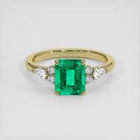 1.68 Ct. Emerald Ring, 18K Yellow Gold 1