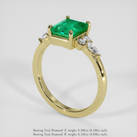 1.68 Ct. Emerald Ring, 18K Yellow Gold 2