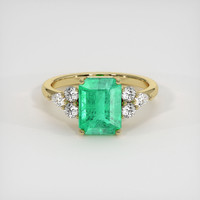 2.97 Ct. Emerald Ring, 18K Yellow Gold 1