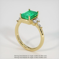 2.97 Ct. Emerald Ring, 18K Yellow Gold 2