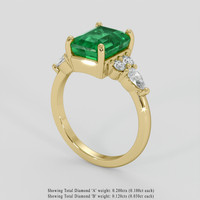 1.87 Ct. Emerald Ring, 18K Yellow Gold 2