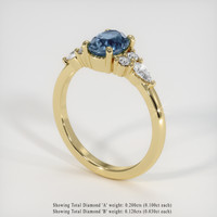 1.20 Ct. Gemstone Ring, 18K Yellow Gold 2