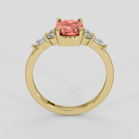 1.52 Ct. Padparadscha Sapphire Ring, 18K Yellow Gold 3