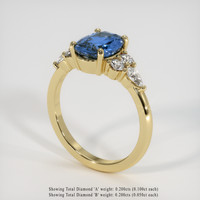 2.04 Ct. Blue Sapphire Ring, 18K Yellow Gold 2
