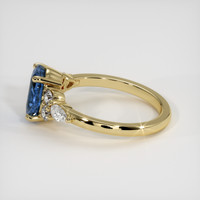 2.04 Ct. Blue Sapphire Ring, 18K Yellow Gold 4