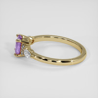 1.07 Ct. Pinkish Purple Sapphire Ring, 18K Yellow Gold 4
