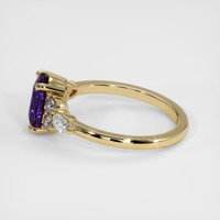 1.78 Ct. Violet Sapphire Ring, 18K Yellow Gold 4