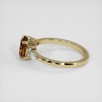 2.50 Ct. Brown Sapphire Ring, 18K Yellow Gold 4