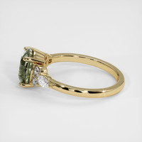 2.38 Ct. Green Sapphire Ring, 18K Yellow Gold 4
