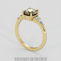 1.77 Ct. Brown Sapphire Ring, 18K Yellow Gold 2