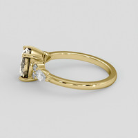 1.77 Ct. Brown Sapphire Ring, 18K Yellow Gold 4