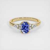 1.24 Ct. Blue Sapphire Ring, 18K Yellow Gold 1