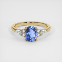 1.17 Ct. Blue Sapphire Ring, 18K Yellow Gold 1