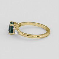 1.41 Ct. Green Sapphire Ring, 18K Yellow Gold 4