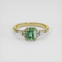 1.73 Ct. Green Sapphire Ring, 18K Yellow Gold 1