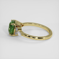 4.05 Ct. Yellowish Green Sapphire Ring, 18K Yellow Gold 4
