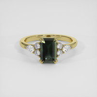 1.92 Ct. Green Sapphire Ring, 18K Yellow Gold 1