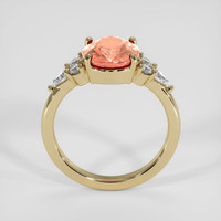3.00 Ct. Padparadscha Sapphire Ring, 18K Yellow Gold 3