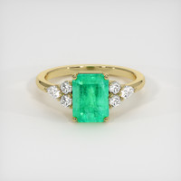 2.41 Ct. Emerald Ring, 18K Yellow Gold 1