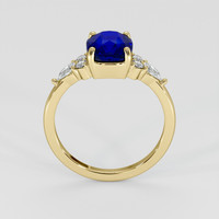 2.62 Ct. Blue Sapphire Ring, 18K Yellow Gold 3