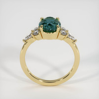2.52 Ct. Greenish Blue Sapphire Ring, 18K Yellow Gold 3