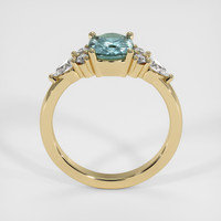 1.26 Ct. Greenish Blue Sapphire Ring, 18K Yellow Gold 3