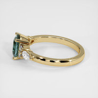 1.26 Ct. Greenish Blue Sapphire Ring, 18K Yellow Gold 4