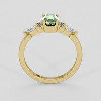 0.93 Ct. Green Sapphire Ring, 18K Yellow Gold 3