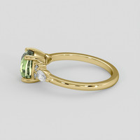 1.91 Ct. Yellowish Green Sapphire Ring, 18K Yellow Gold 4