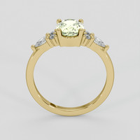 1.44 Ct. Yellowish Green Sapphire Ring, 18K Yellow Gold 3